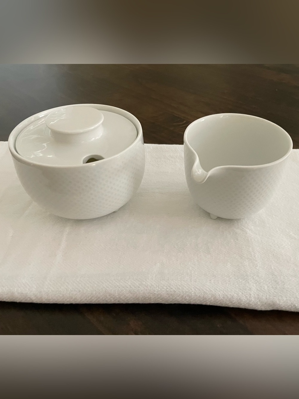 Rosenthal “Century White” (Rim) - Continental Creamer and Sugar Bowl